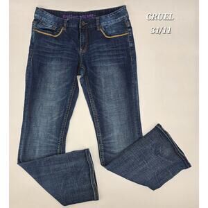 Cruel Girl Blake Jeans Women’s Size 31/11R Embroidered Flap Pockets Bootcut